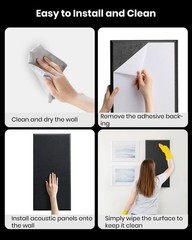 Moukey Acoustic Panels 4 PCS, 2.4“ Thick Soundproof Wall Panels 24“x12“