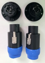 2 PAIR 8 Pole Locking High-Load Speakon Connector Replacement for Neutrik
