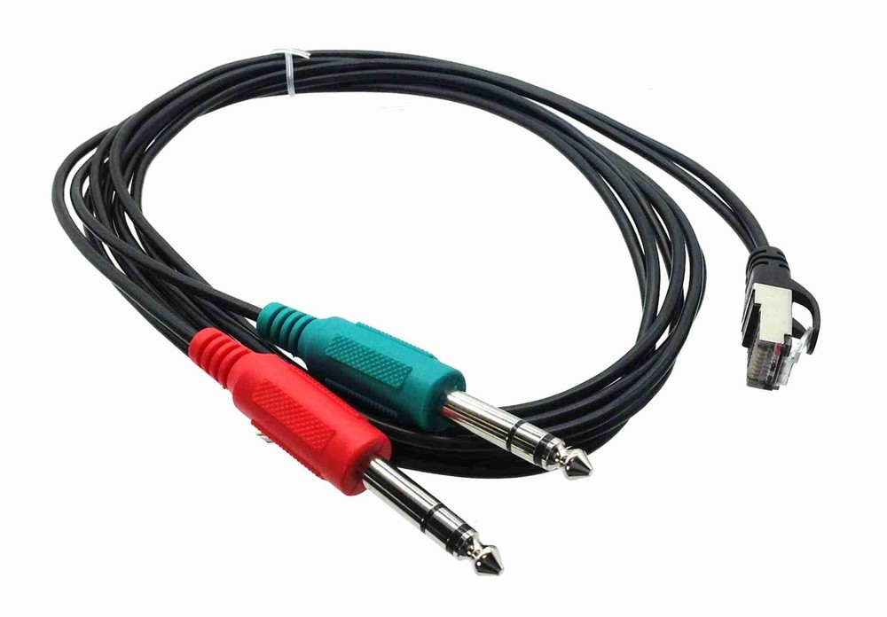 RJ45 (male) to Dual 1/4 inch TRS (male) Cable for AXIA – 6 feet