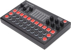 Audio Interface DJ Mixer Sound Card V8, REMALL Podcast Mixer Sound Effects Board