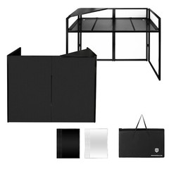 proreck DJ Facade Booth With Table Panel 24×48“ Black Metal Frame Foldable