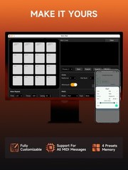 Donner STARRYPAD MINI Drum Machine 16 Pads Beat Maker Note Repeat Controller