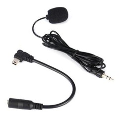 Black 3.5mm External Microphone Clip On Mic + Adapter Cable for Hero4 3/3+