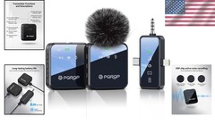 Rechargeable Wireless Lavalier Mic with Reverb & Mute Function for Creators