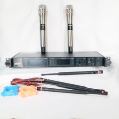 New 2 Silver KSM8 Handheld Wireless Microphone System Stage Sing Karaoke AD4D-II