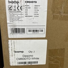 Biamp (CM60DTD) 6.5” Two-Way Thin-Edge Ceiling Loudspeaker (SOLD IN PAIRS ONLY)