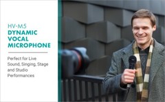 Movo HV-M5 Dynamic Cardioid Vocal Microphone for Stage, Singing and Recording