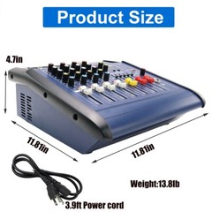4 Channel Professional Powered Mixer power mixing Amplifier Amp 16DSP USB 800W