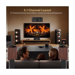 AIYIMA 800X 8 Inch Powered Subwoofer 150W, 24bit/48KHz HD Audio Active Speake…