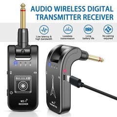 LEKATO Wireless Guitar Transmitter Receiver Bass 2.4Ghz/5.8GHz UHF 4 Channels
