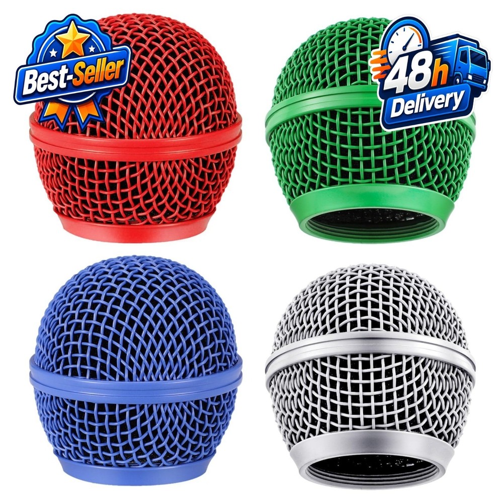 Facmogu 4PCS Beta58A Microphone Head Replacement Grille – Multicolor