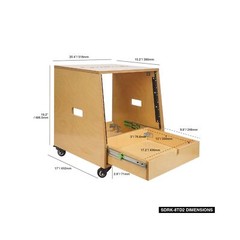 Sound Town 8U DIY Solid Baltic Birch Plywood Slanted Studio Rack with 8U Rack…