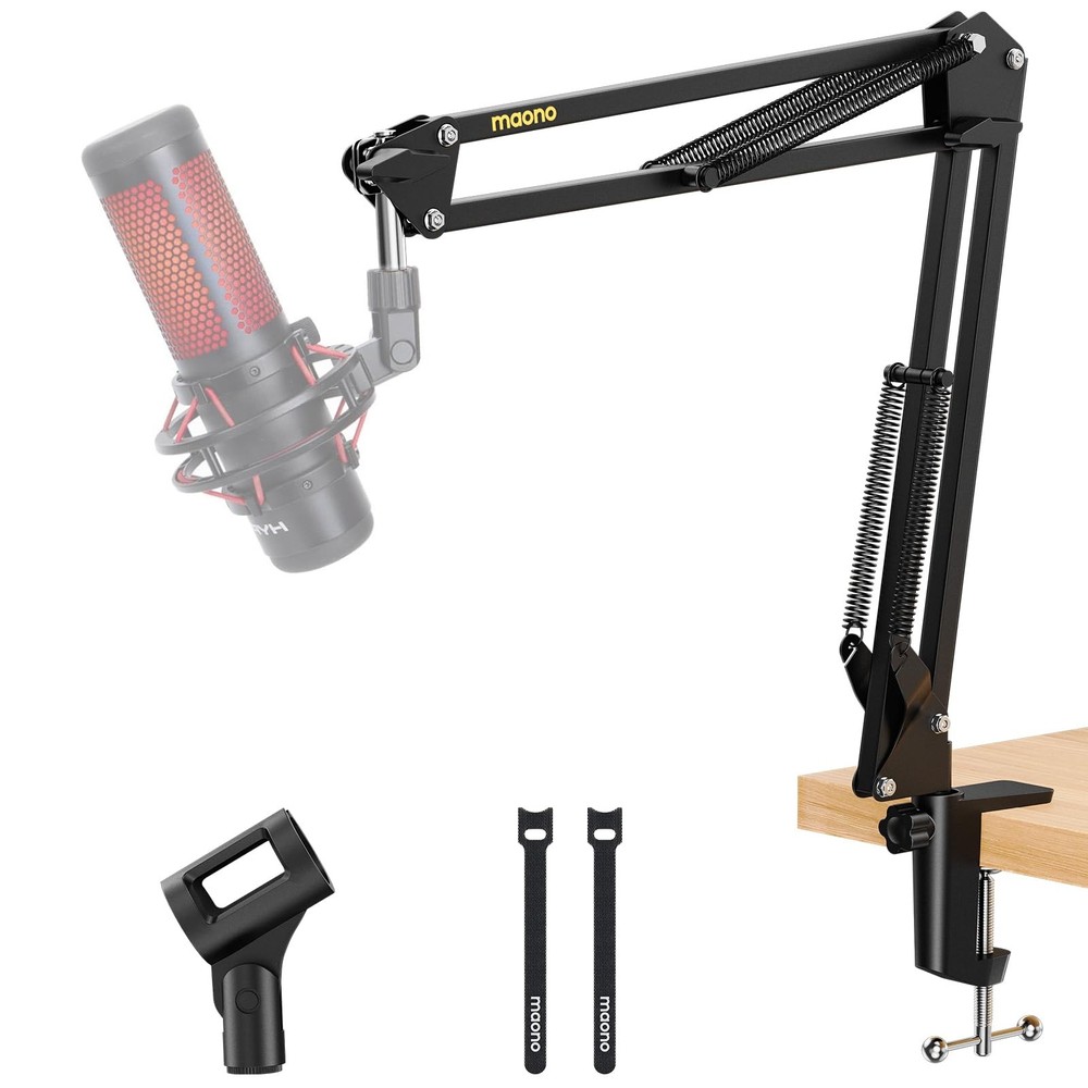 Boom Arm Microphone Stand Adjustable Metal Suspension Max Load 1KG BA20