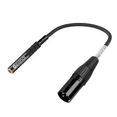 Devinal Balanced XLR to 1/8 inch Female 1 foot, Male 1/8″