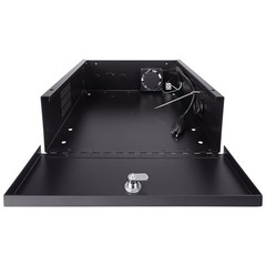 DVR Security 16 Gauge Lock-Box Heavy Duty With Fan 15″ x 15″ x 5″ Locking Black