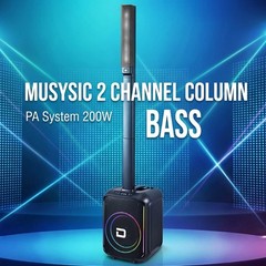 Powered Portable Column Array PA System Bluetooth Speaker with 12″ Subwoofer NEW