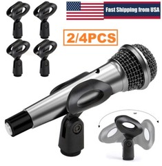 4×Universal Adjustable Microphone Mount Clip Clamp Holder for All Mic Stand Clip
