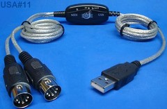 usa seller. NEW USB TO MIDI CABLE MUSIC SOUND KEYBOARD CONVERTER Y ADAPTER 5-PIN