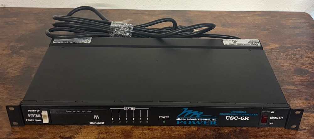 Middle Atlantic USC-6R 6-step sequencer 115 volt 12 volts output, E204950