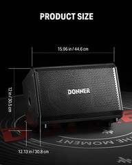 Donner Electric Drum Amp 200W, Peak Power 1000-Watt Wireless Black