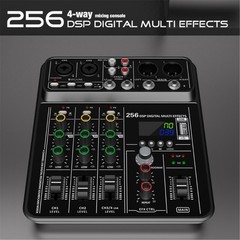 4Channel Audios Mixer for Live Recording Streaming Studio Headphone