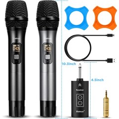 Wireless Microphone with Bluetooth, Professional UHF Battery, Small Receiver