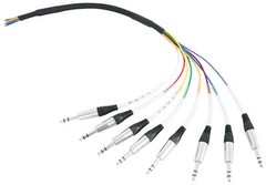 Rockville SQ803 8 Channel 3 Foot 1/4″ TRS Snake Cable (Male to Male)