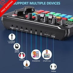 Professional Audio Mixer, SINWE Live Sound Card and F998 SOUND CARD