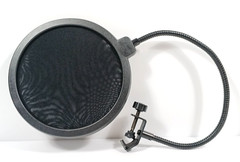 Double Screen Recording Mic Pop Filter w/Metal Gooseneck Clamp Pop Shield