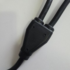 4ft Power Y Cable 12 AWG – 1 Edison Male to 2 Edison Female Connectors