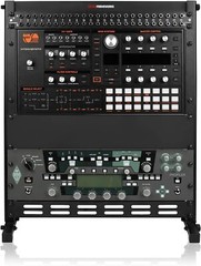 Gator Angled Metal Desktop Rack Stand with Non-Slip Rubber Feet; 12U Rack Space