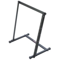 Versatile 12-Space Black Rack Stand for Musicians