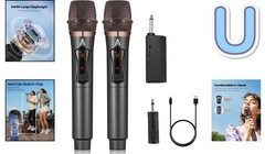Wireless Microphone System: 200ft Range, 50H Battery, Perfect for Events