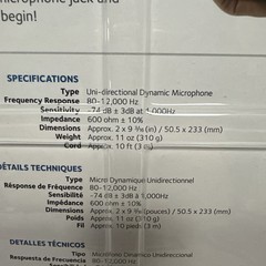 The Singing Machine SMM-205 Unidirectional Dynamic Wired Microphone – Sealed