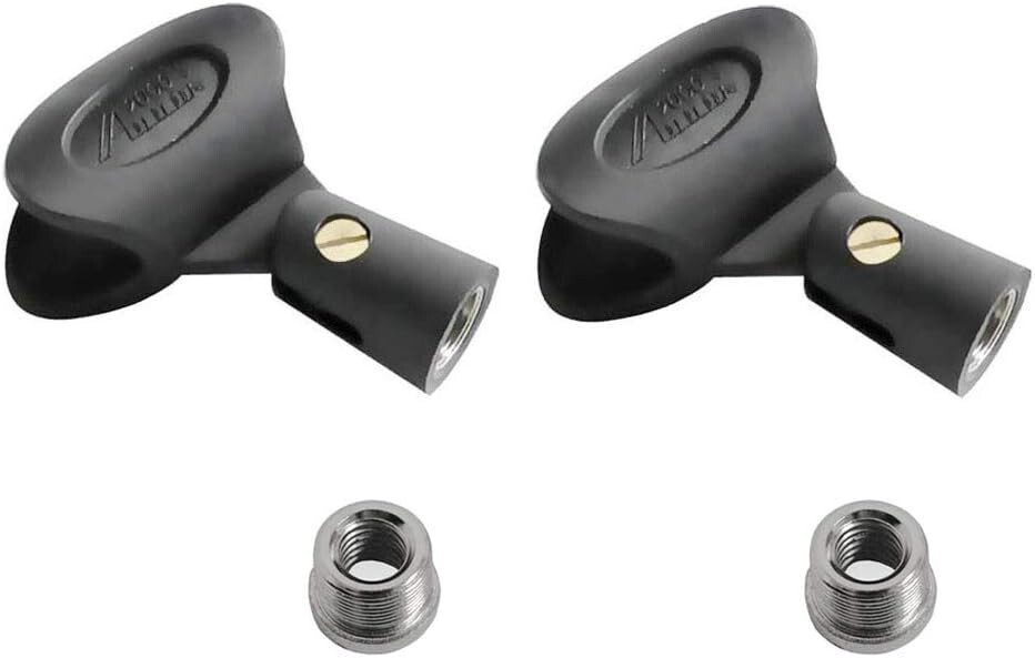 Audio2000’S AMC418P2 Wireless Microphone Holders with adapters (2 Pack)-New