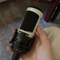 Audio-Technica AT2035 Cardioid Condenser Microphone – Black Painted White