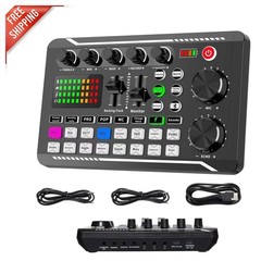 F988 Audio Interface with DSP Noise Reduction & Voice Changer for Live Streaming