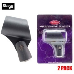 Stagg MH-8AH Rubber microphone Holder Clip for Wireless Microphones 2 PACK