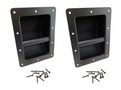 (2 PACK) PROCRAFT TYH-32 Blk Recessed Bar Handle for PA Cabinet & Cases w/Screws