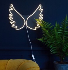 Wings LED Wall Light,White with USB Power Outlet(plug not included) indoor use.