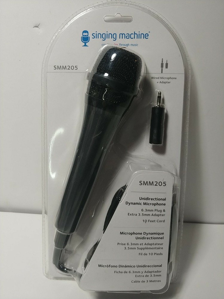 Singing Machine SMM205 Unidirectional Dynamic Microphone with 10 Ft. Cord (NEW)
