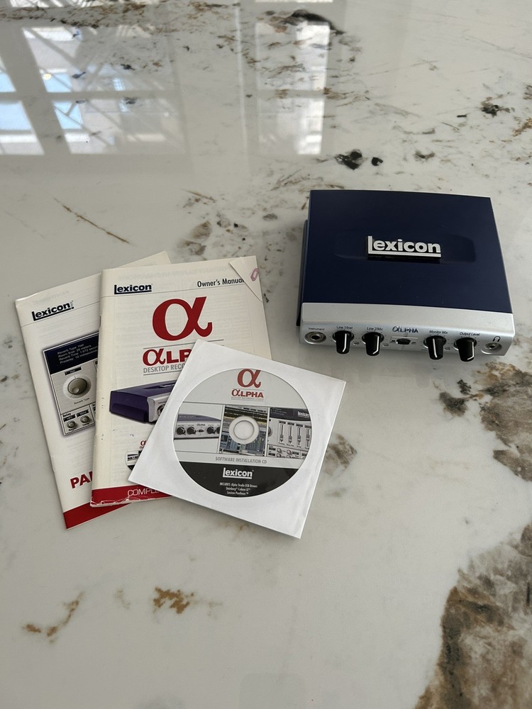 Lexicon Alpha V Desktop Digital Recording Audio Interface *for parts, but works*