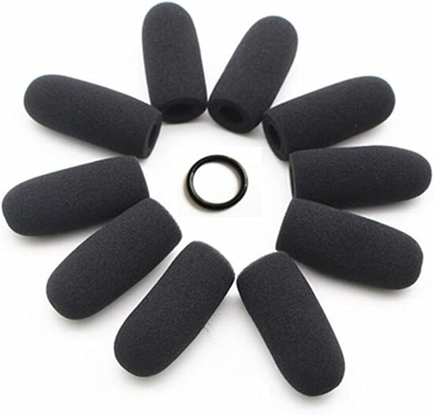 10 Pack Soft Foam Windscreens For David Clark Lightspeed Headset Microphones