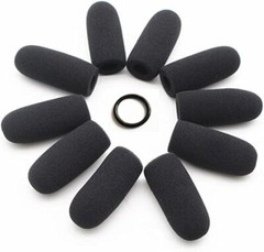 10 Pack Soft Foam Windscreens For David Clark Lightspeed Headset Microphones