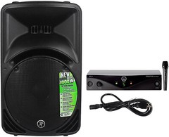 Mackie SRM450V3 SRM450-V3 1000w 12″ Powered PA Speaker w/DSP+AKG Wireless Mic