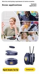 Portable Lavalier Microphone fits iPhone 16 15 14 13 & Android, USB C Mini Lapel