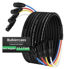 M/F 4 Channel Multi-Media Snake Cable 4 Pairs Male to Female 3 Pin XLR Balanced