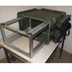 Rackmount 06U x24 Slide Out Rack ECS Legacy 19″ Shock Mount Composite Green