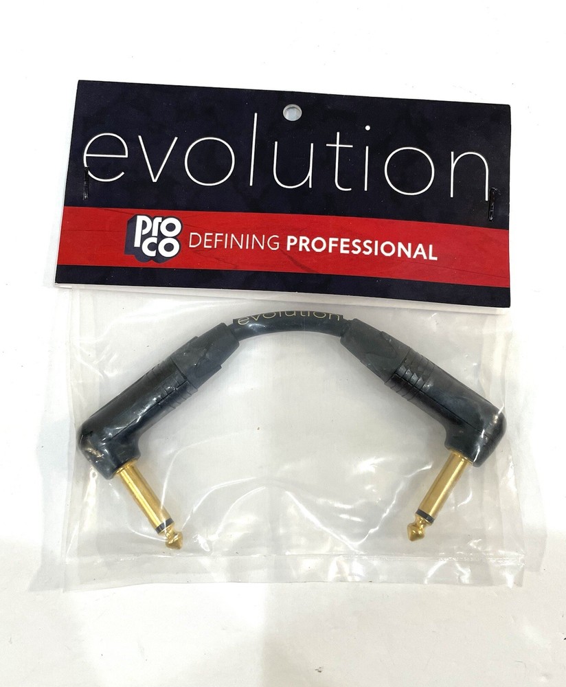 Pro Co EVLGCLLN-06 Evolution Right Angle to Right Angle Patch Cable – 6 inch NEW