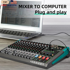 Depusheng PA12 Professional Audio Mixer Sound Board Console Desk System NEW USA